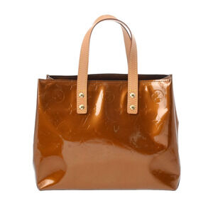 Louis Vuitton Vernis Reed Bron White Monogram Handbag